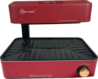 Parrilla para fiestas sin humo Tipo giratorio - control de temperatura por perilla mecánica