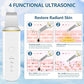 Ultrasonic Facial Cleanser, 4 Modes, Facial Scrub with Spatula, USB Rechargeable, White