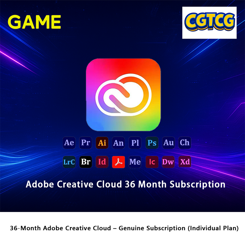 Adobe Creative Cloud 36 Month Genuine Subscription (Individual Plan)